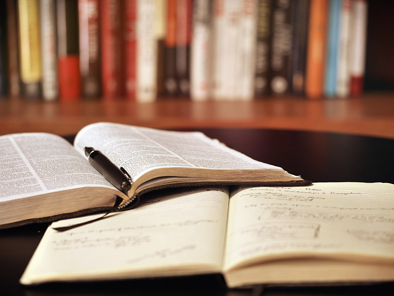 Photo of open books